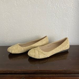 Women Glitter Flats Shoes Round Toe Slip On Flat Pumps size 7 1/2 NWT